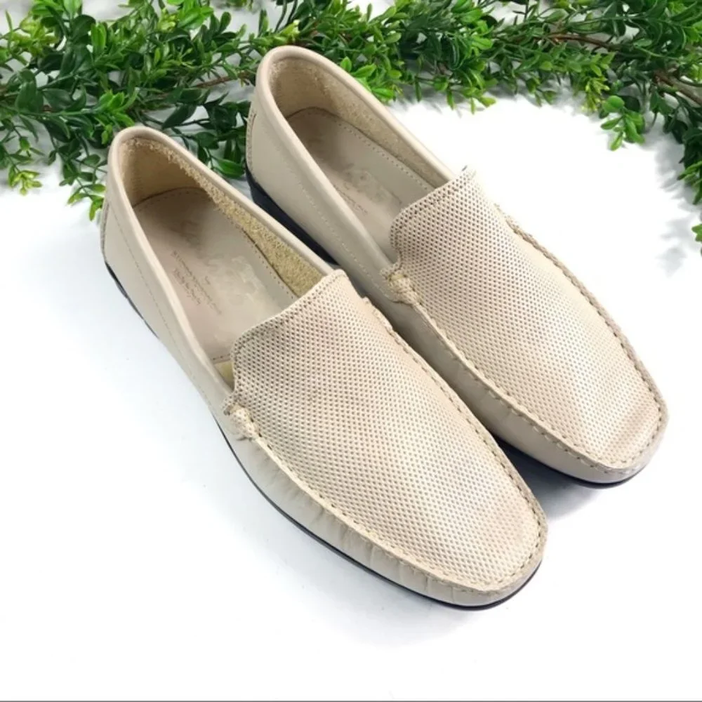 Sandrino by Sandro Moscolini Men’s Light Gray Perforated Loafers Size 7.5D - Picture 1 of 8